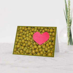 "Peas Be My Valentine" Valentine's Day Card