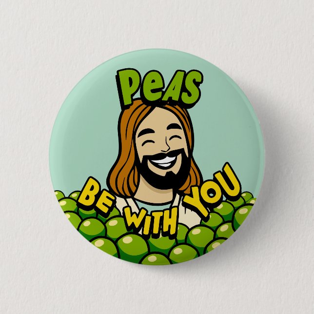 Peas be with you button (Front)