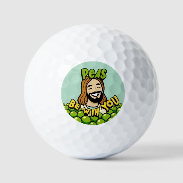 Peas be with you golf balls (Front)