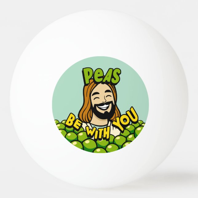 Peas be with you ping pong ball (Front)