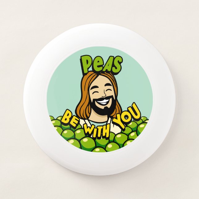 Peas be with you Wham-O frisbee (Front)