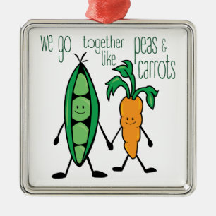 Peas & Carrots Metal Ornament