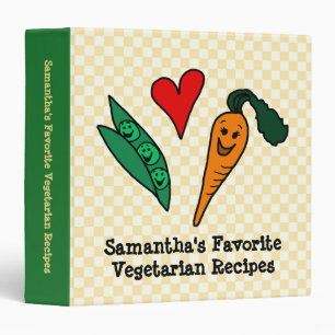 Peas + Carrots, Personalized Vegetable Recipe Book Binder