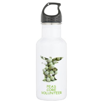 Peas Core Volunteer Water Bottle by Funkyworm at Zazzle