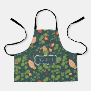 Peas Floral Colorful Personalized Pattern Apron