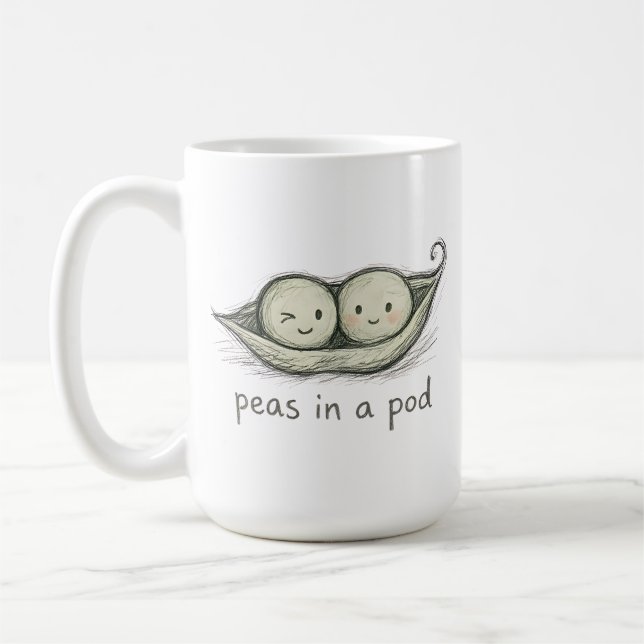 Peas in a Pod Coffee Mug (Left)