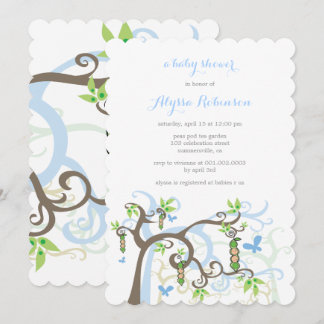 Peas In A Pod Garden Twins Baby Boys Shower Invite