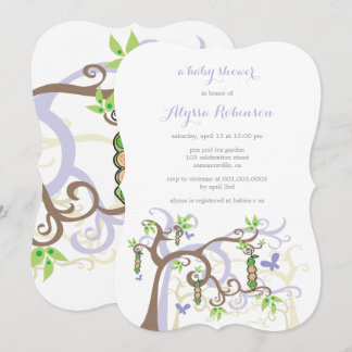 Peas In A Pod Garden Twins Baby Shower Invite