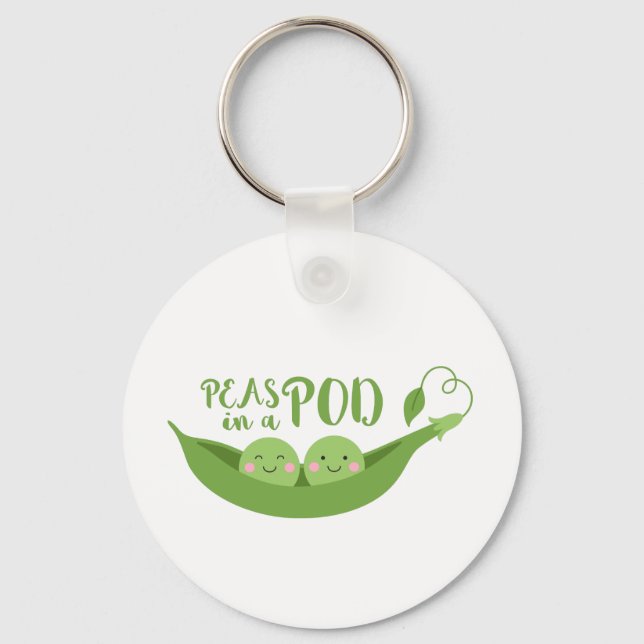 Peas In A Pod Keychain (Front)