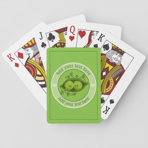 Peas In A Pod Personalized Playing Cards