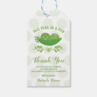 Peas in a Pod Thank You Baby Shower Gift tags