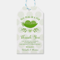 Peas in a Pod Thank You Baby Shower Gift tags