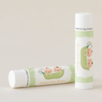 Peas in a Pod Twin Boy and Girl Baby Shower Favors Lip Balm