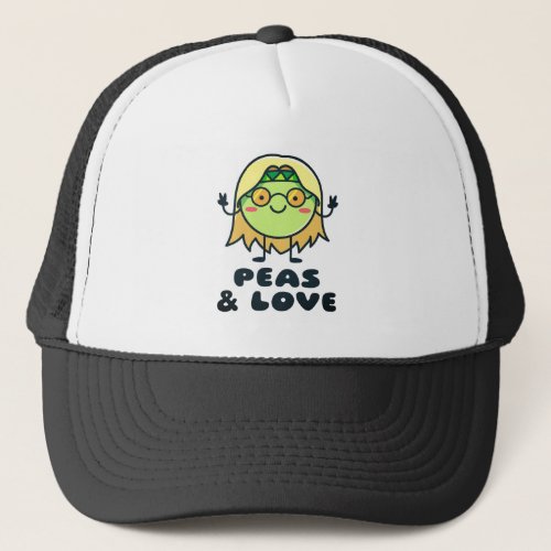 Peas  Love Trucker Hat