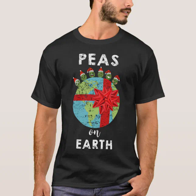 Peas On Earth Funny Holiday Veggie Pun T Shirt Zazzle