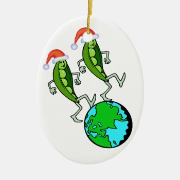 Peas On Earth Ornament by christmasgiftshop at Zazzle