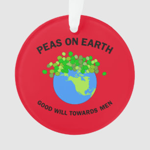 Peas On Earth Ornament