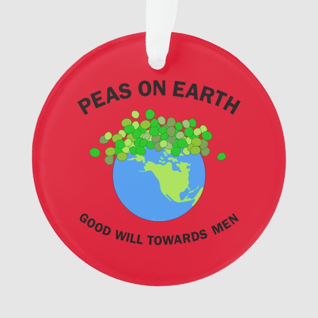 Peas On Earth Ornament (Front)