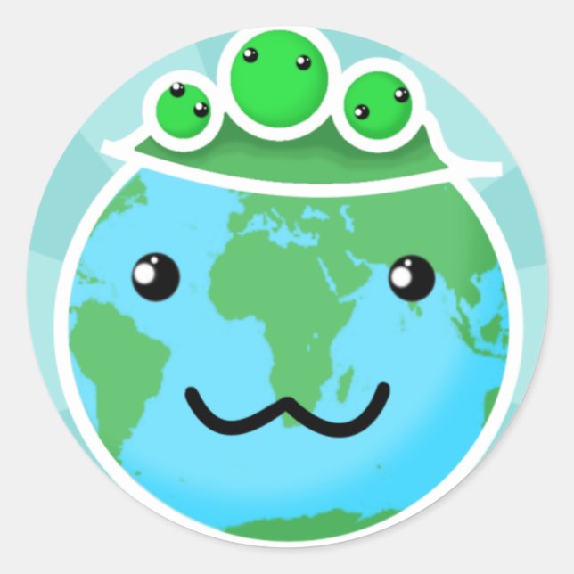 Peas On Earth (Peace On Earth) Classic Round Sticker (Front)