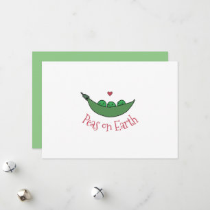 "Peas on Earth" Personalized Christmas Card
