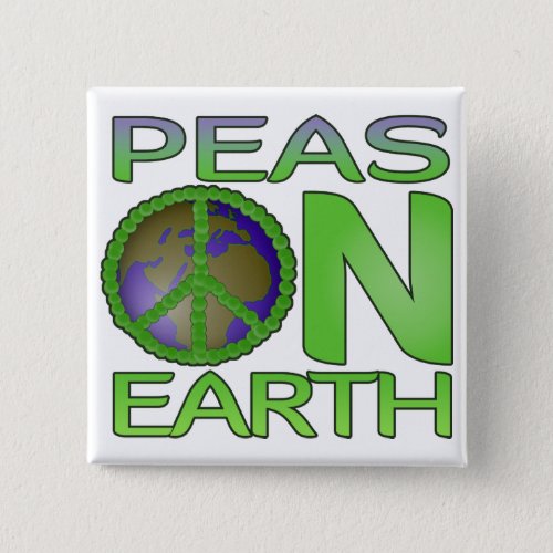Peas on Earth Pinback Button