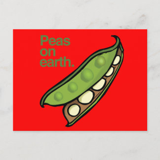PEAS ON EARTH POSTCARD