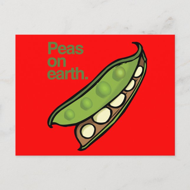 PEAS ON EARTH POSTCARD (Front)