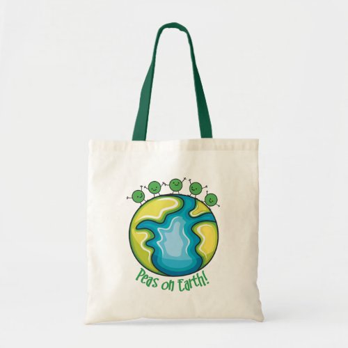 Peas on Earth Tote Bag