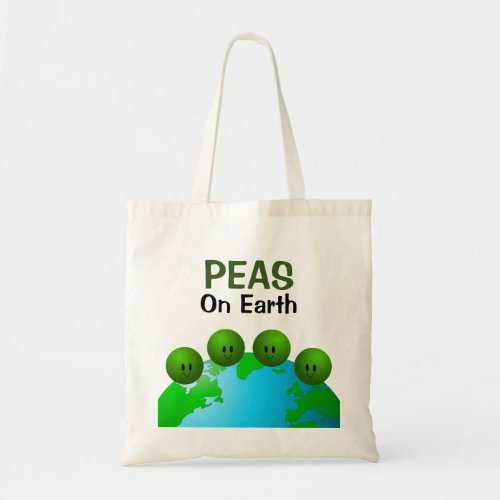 Peas On Earth Tote Bag