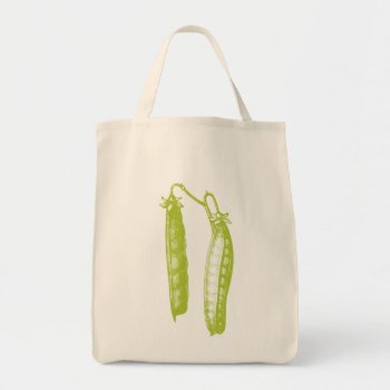 Peas Organic Grocery Tote by ericar70 at Zazzle