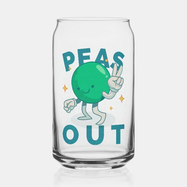 Peas Out Peace Can Glass (Front)