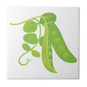 Peas Plant Ceramic Tile
