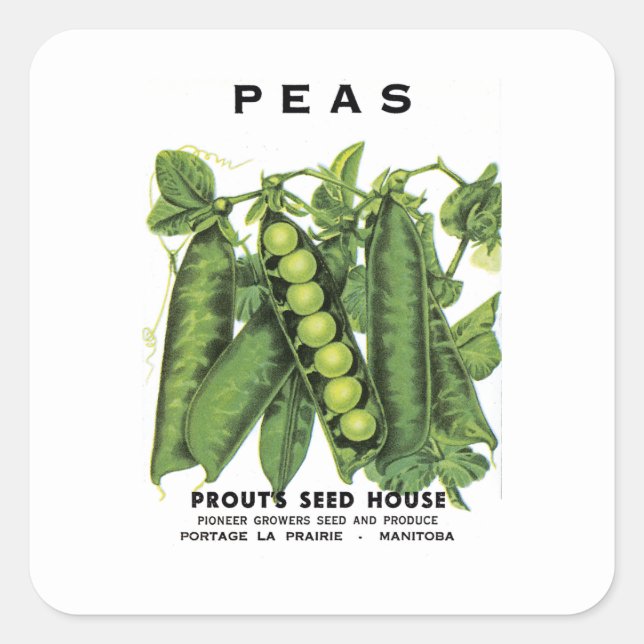 Peas Seed Packet Label (Front)