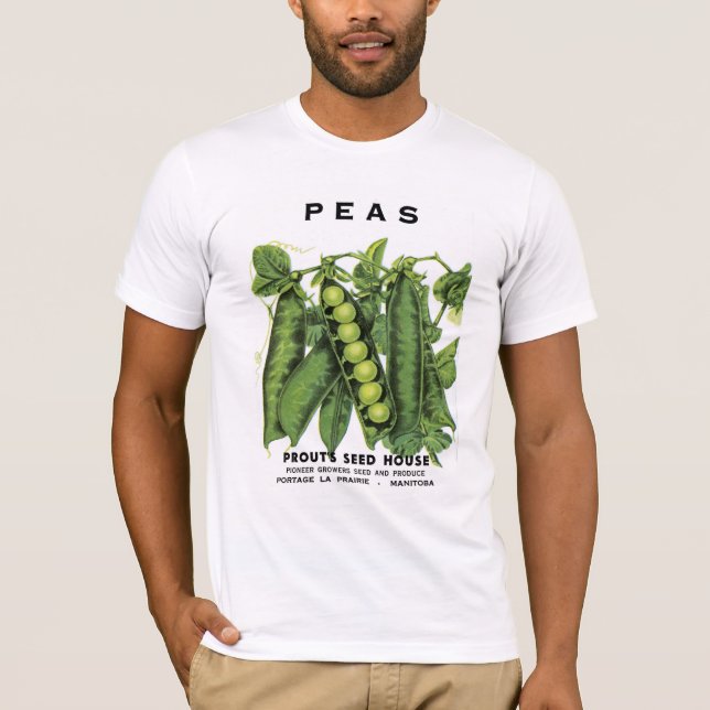 Peas Seed Packet Label T-Shirt (Front)