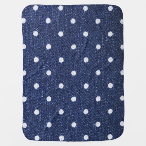 Peas stamp denim fabric texture baby blanket