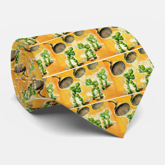 peas taking showers neck tie