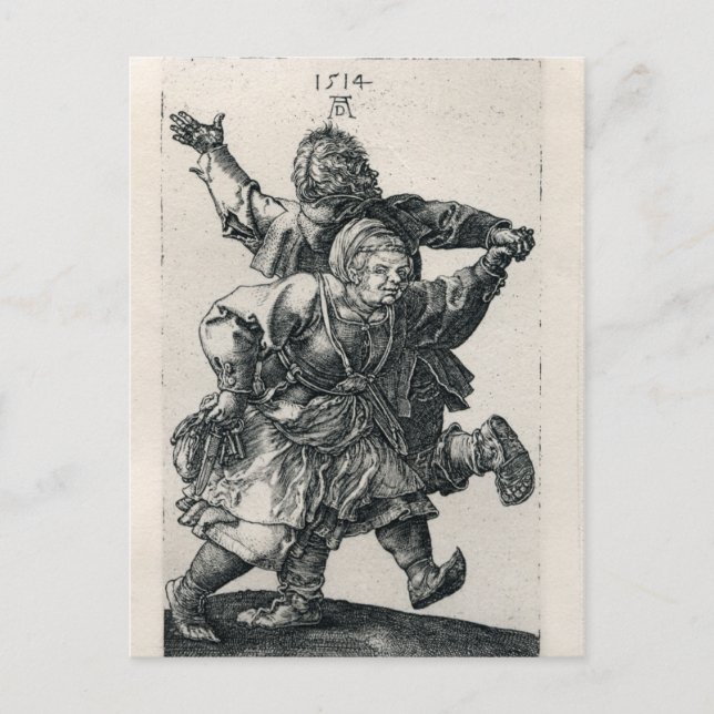 Peasant Couple Dancing by Albrecht Durer Postcard (Front)