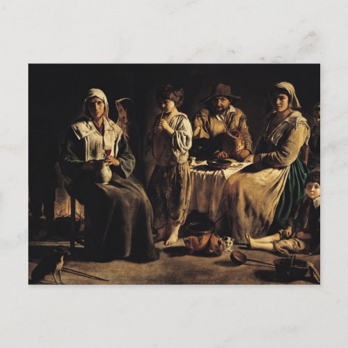 Peasant Family in an Interior c1643 Postcard