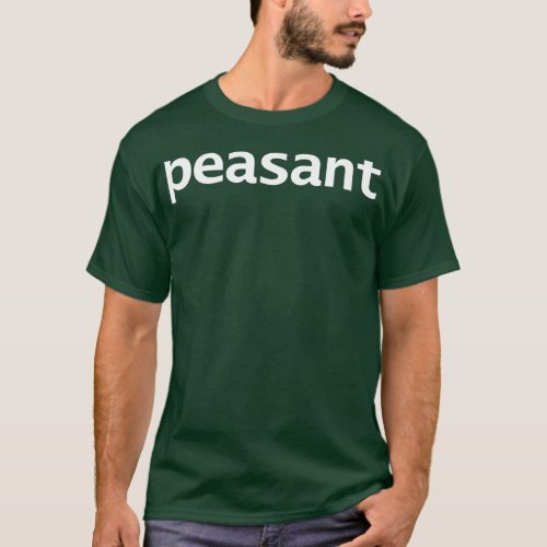 Peasant Typography White Text T_Shirt