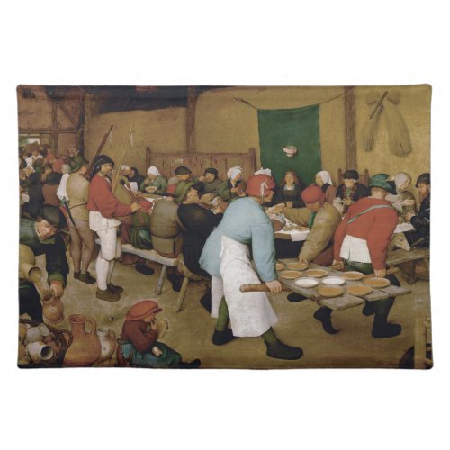 Peasant Wedding by Pieter Bruegel the Elder Cloth Placemat