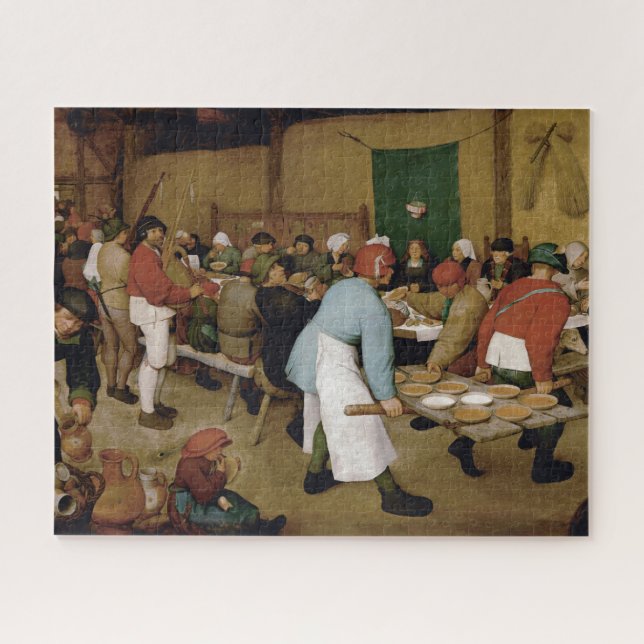 Peasant Wedding by Pieter Bruegel the Elder Jigsaw Puzzle (Horizontal)