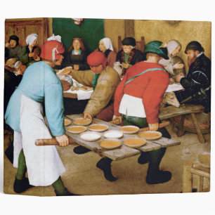 Peasant Wedding, Pieter Bruegel 3 Ring Binder