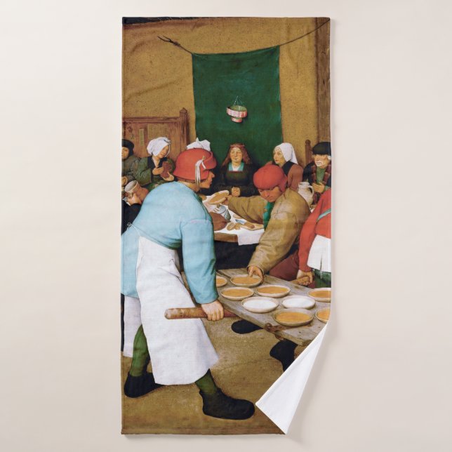 Peasant Wedding, Pieter Bruegel Bath Towel (Bath Towel)