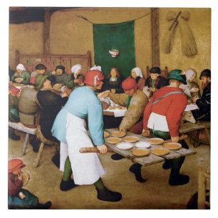 Peasant Wedding, Pieter Bruegel Ceramic Tile