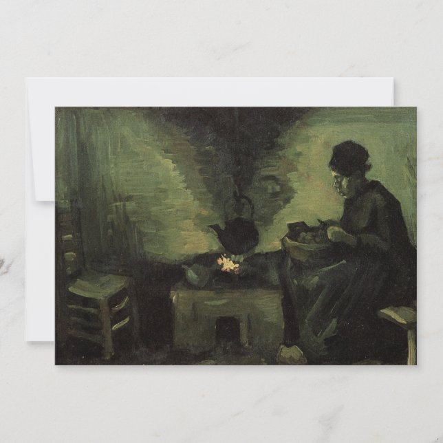 Peasant Woman by Fireplace by Vincent van Gogh (Front)