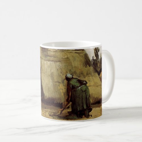 Peasant Woman Digging Cottage by Vincent van Gogh Coffee Mug