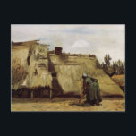 Peasant Woman Digging Cottage by Vincent van Gogh Postcard<br><div class="desc">Peasant Woman Digging in Front of Her Cottage by Vincent van Gogh is a vintage fine art post impressionism daily life portrait painting featuring a farmer, a peasant farm worker digging by her house. About the artist: Vincent Willem van Gogh was a Post Impressionist painter whose work was most notable...</div>