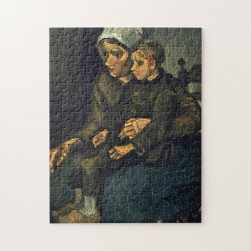 Peasant Woman with Child on her Lap 1885 by Vince Jigsaw Puzzle
