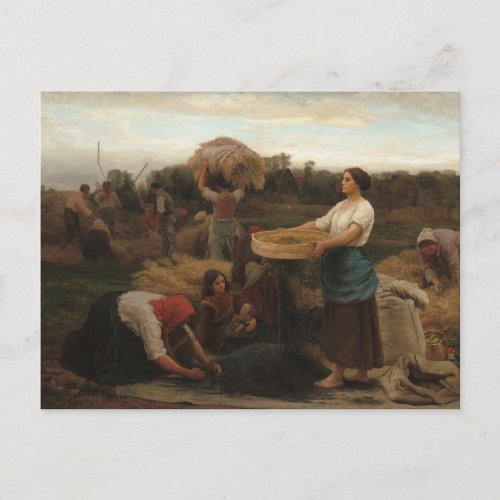 Peasant Women Harvesting  Rapeseed by Jules Breton Postcard