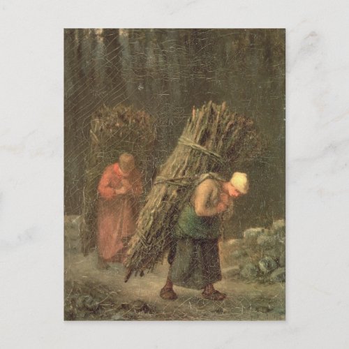 Peasant Women with Brushwood c1858 Postcard